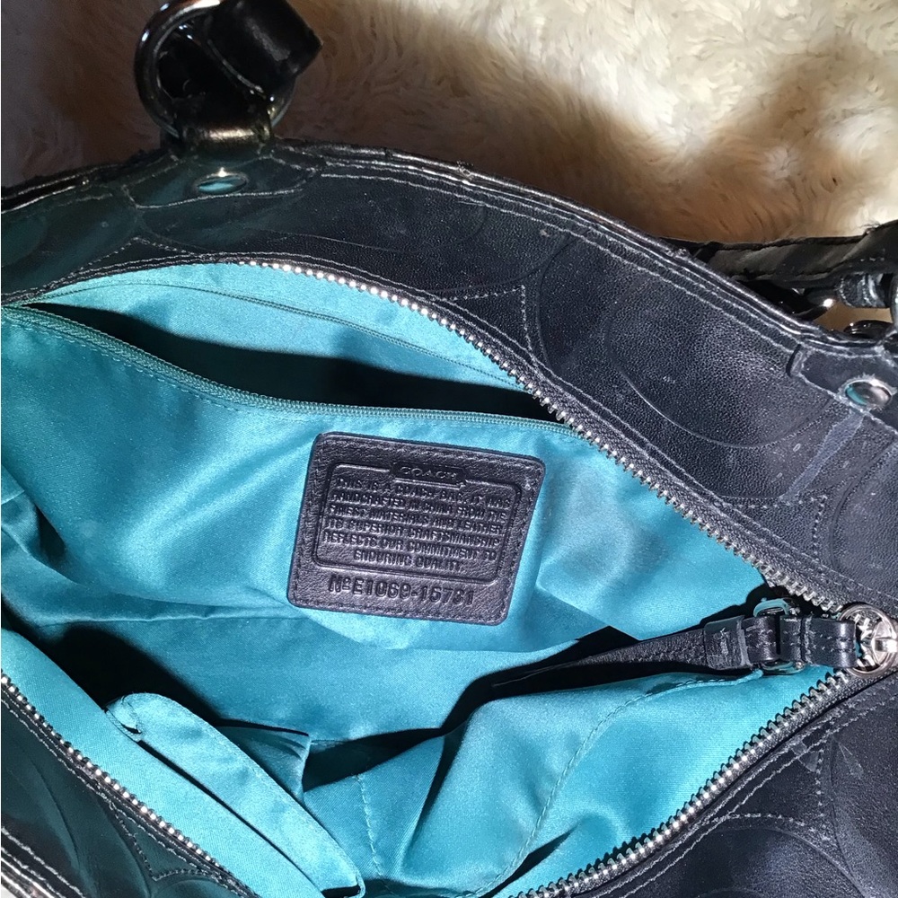 Coach black leather shoulder bag - Picture 8 of 8